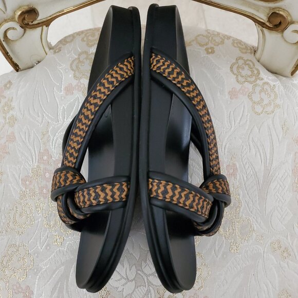 Eric Javits Notti Straw Braid Knot Sandals Size 8.5 - Picture 3 of 11